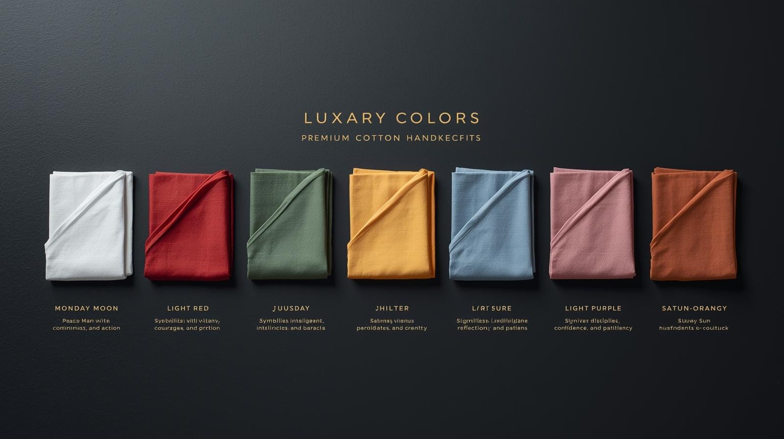 ANAVILAM Luxury Colors Premium Cotton Handkerchiefs